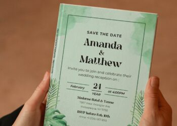 (Free Editable PDF) Dreamy Greenery Elegance Wedding Invitation Templates