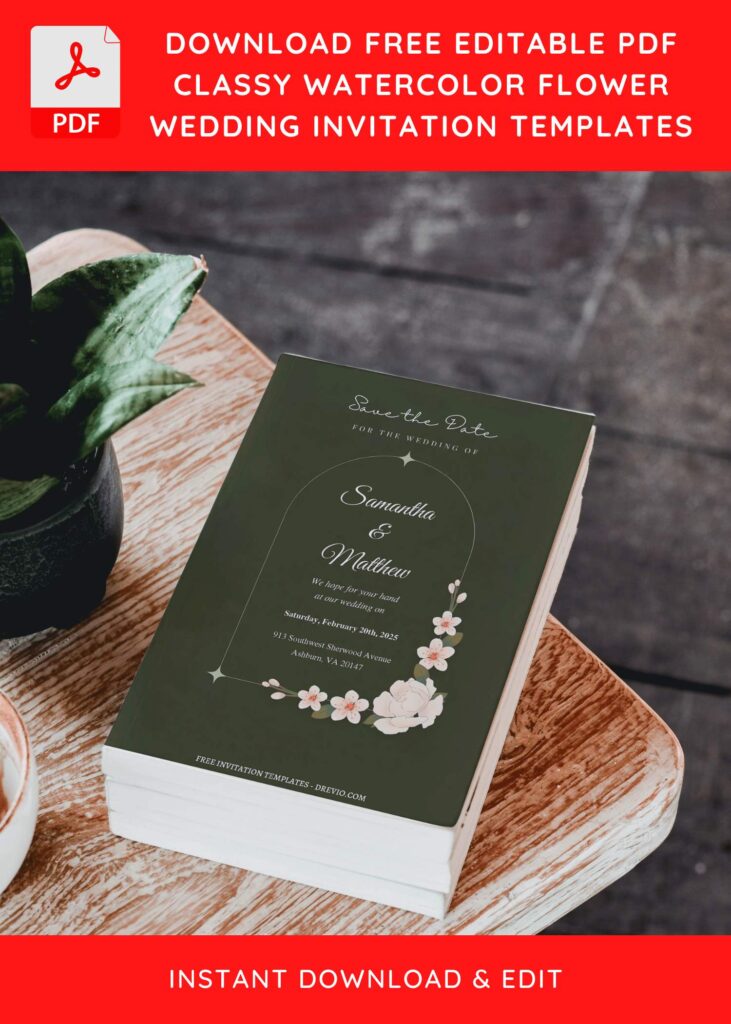 Floral Arch Invitation