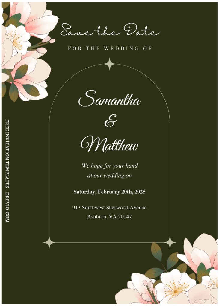 Floral And Greenery Invitation