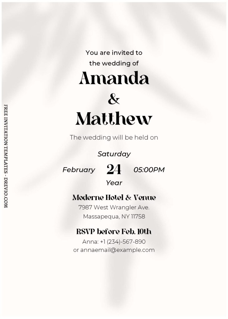 Invitation Template of (Free Editable PDF) Botanical Bliss Wedding Invitation Templates 2