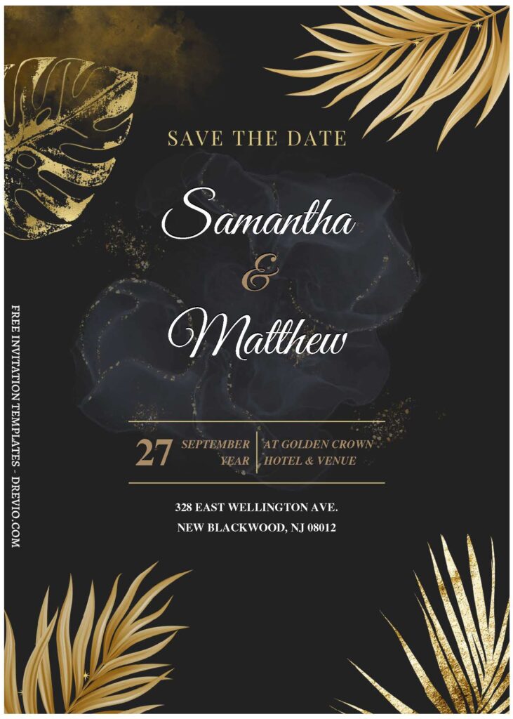 Invitation Template of (Free Editable PDF) Floral And Greenery Elegance Wedding Invitation Templates 1