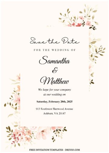 (Free Editable PDF) Enchanted Botanical Bliss Wedding Invitation ...