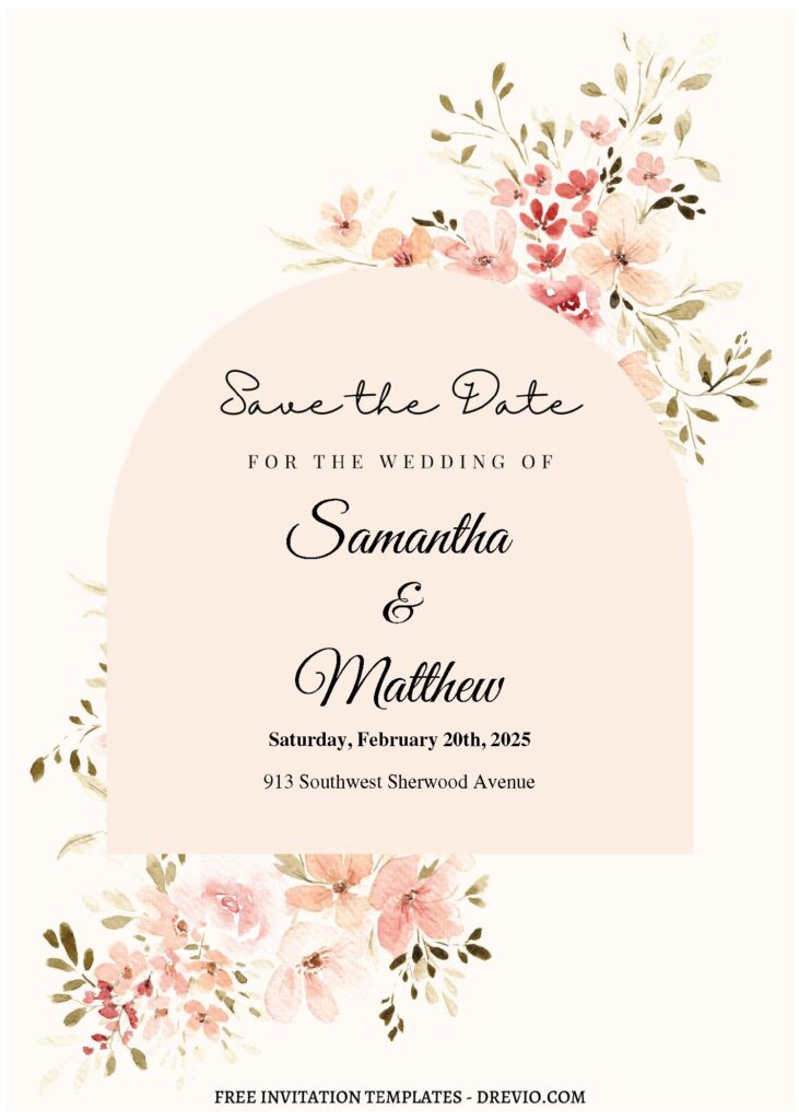 Invitation Template of (Free Editable PDF) Enchanted Botanical Bliss Wedding Invitation Templates 2