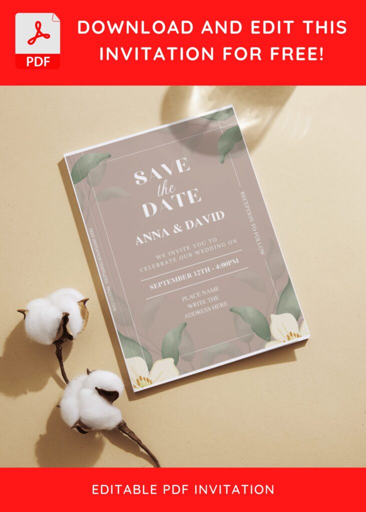 Invitation Template of (Free Editable PDF) Stunning Modern Wedding Invitation Templates 10