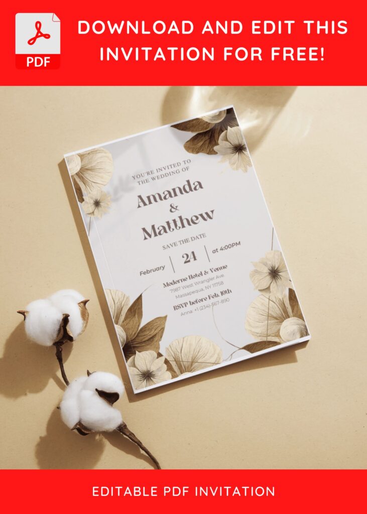 Invitation Template of (Free Editable PDF) Spring Delight Wedding Invitation Templates For Modern Brides 2