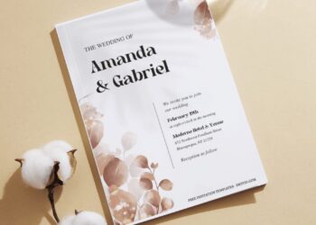 (Free Editable PDF) Effortless Beauty Wedding Invitation Templates