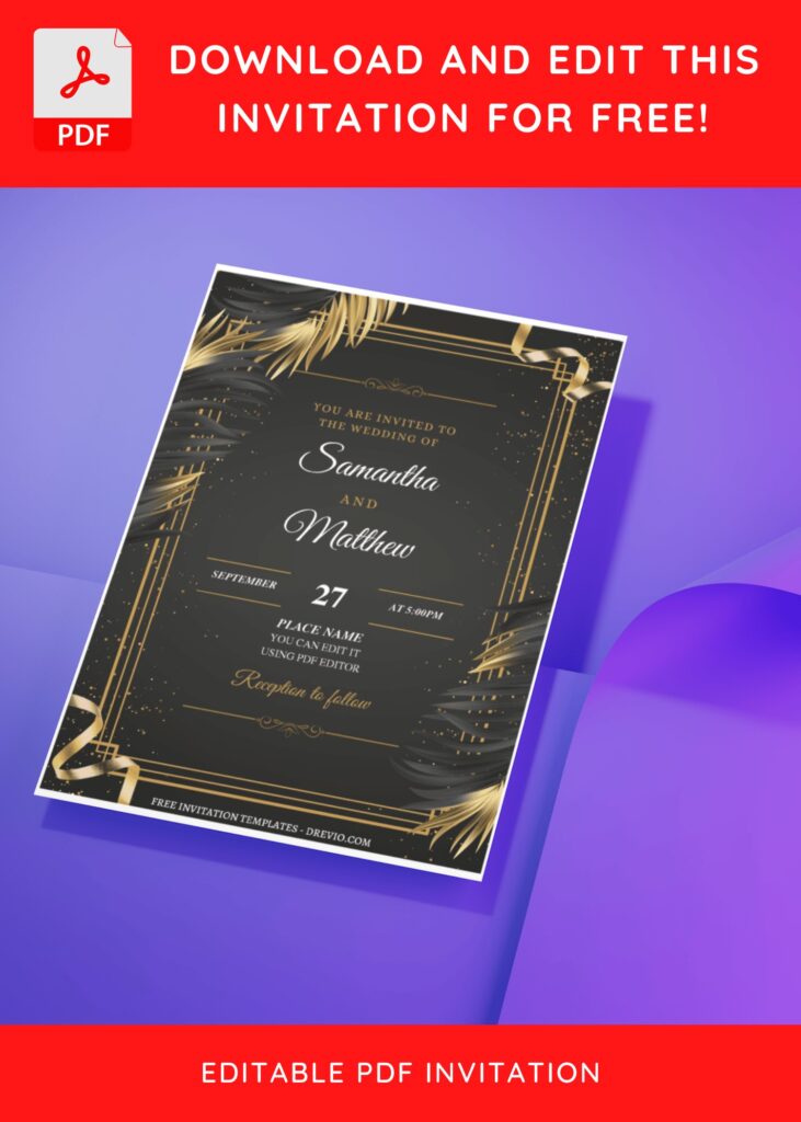 Invitation Template of (Free Editable PDF) Luscious Magic Garden Wedding Invitation Templates 6