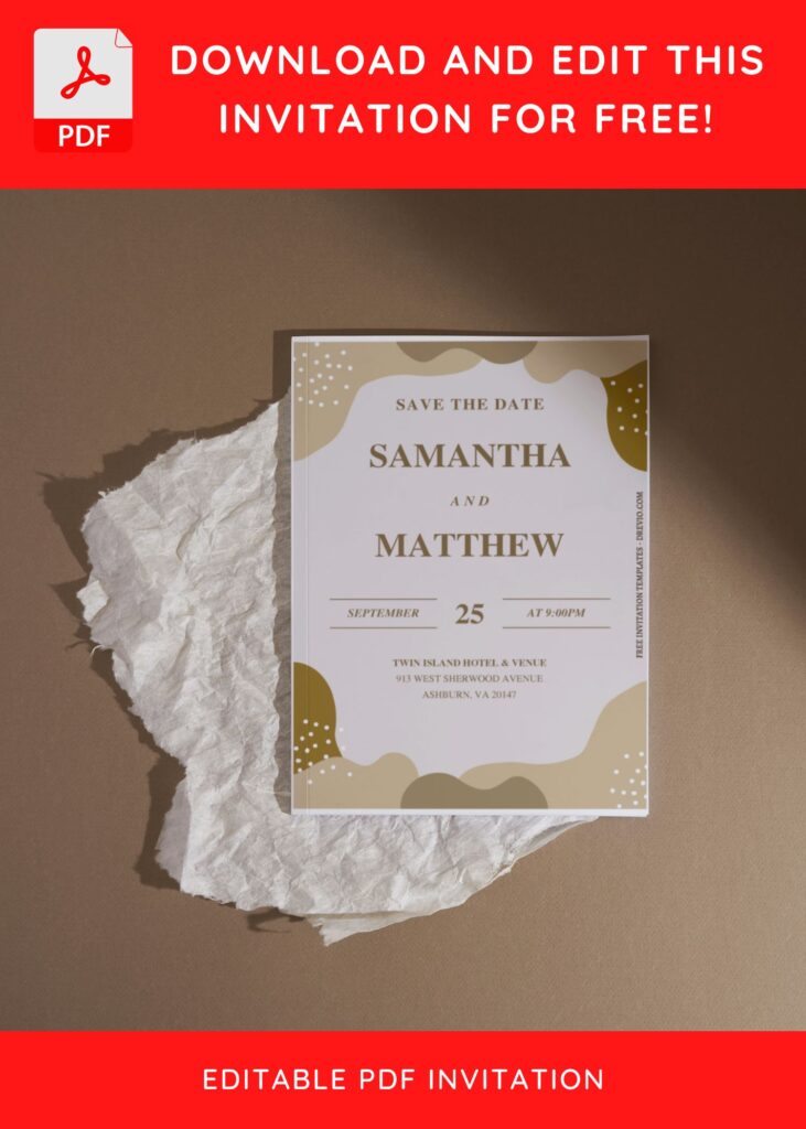 Invitation Template of (Free Editable PDF) Bold Pop Geometric Wedding Invitation Templates 2