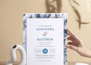 (Free Editable PDF) Refreshing Foliage Wedding Invitation Templates