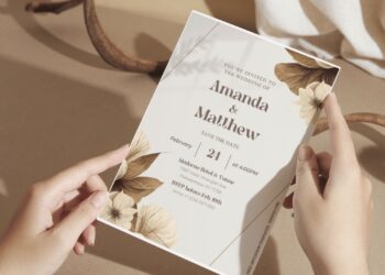 (Free Editable PDF) Spring Delight Wedding Invitation Templates For Modern Brides with portrait orientation