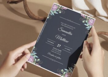 (Free Editable PDF) Watercolor Peony Garden Wedding Invitation Templates