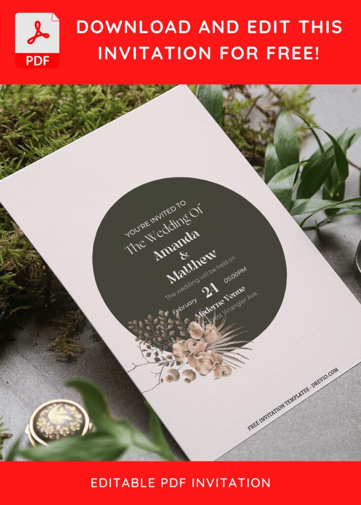 Invitation Template of (Free Editable PDF) Garden Of Love Wedding Invitation Templates 4