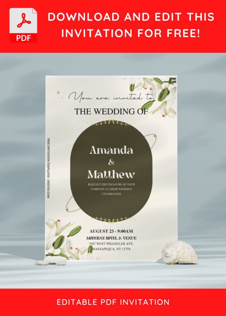 Invitation Template of (Free Editable PDF) Stylish And Contemporary Wedding Invitation Templates 4