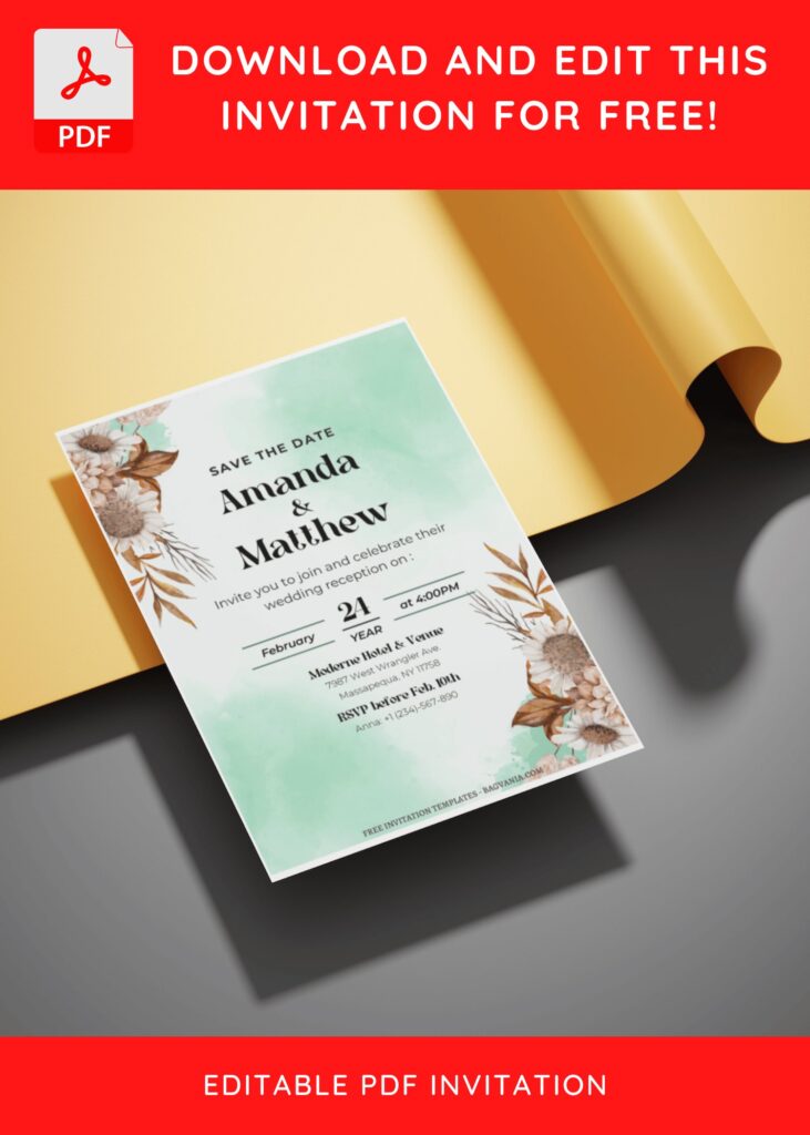 Invitation Template of (Free Editable PDF) Delightful Daisy Wedding Invitation Templates 3