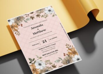 (Free Editable PDF) Autumn's Blessing Wedding Invitation Templates