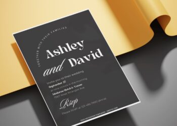 (Free Editable PDF) Fabulous Typography Wedding Invitation Templates