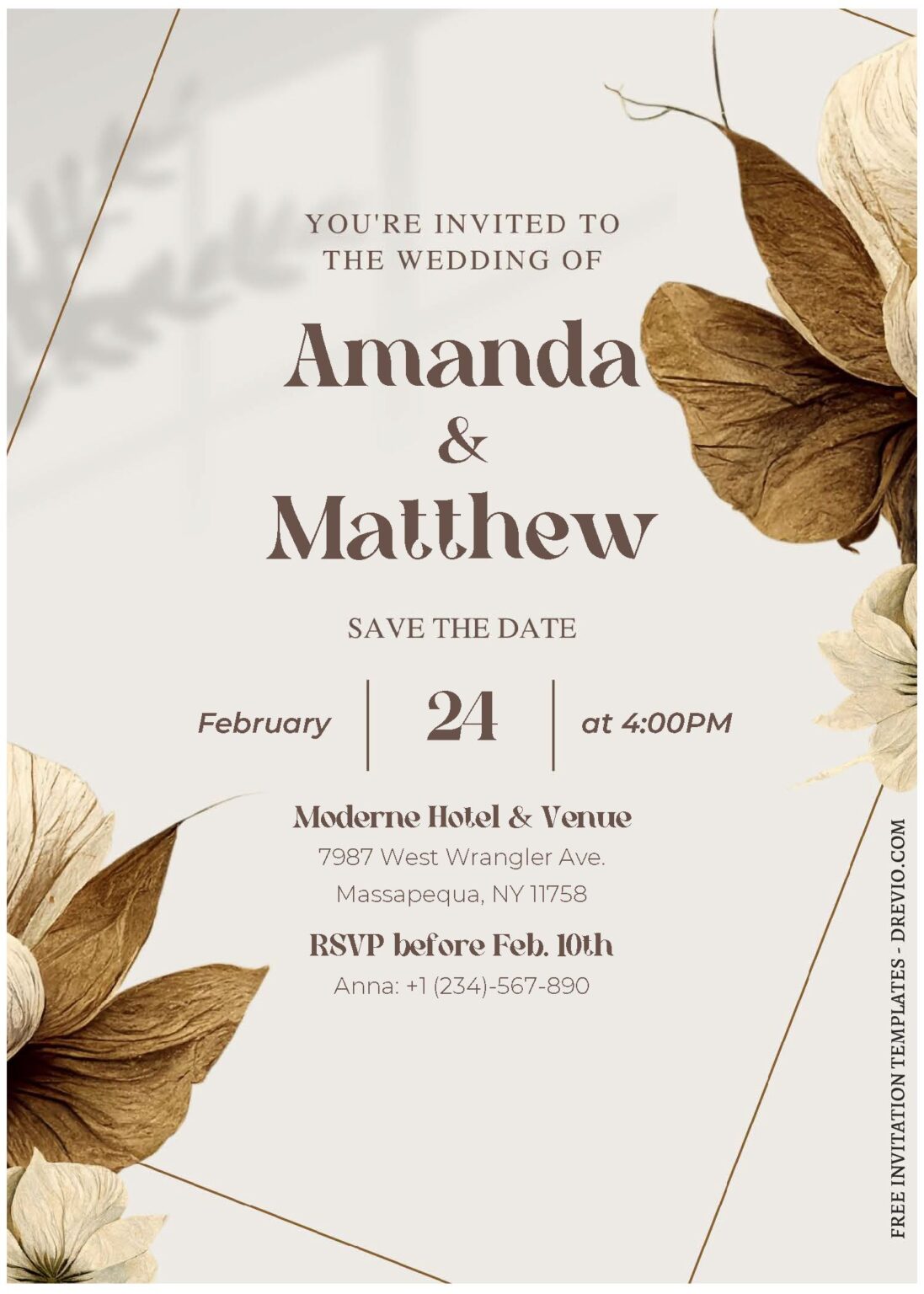 (Free Editable PDF) Spring Delight Wedding Invitation Templates For ...