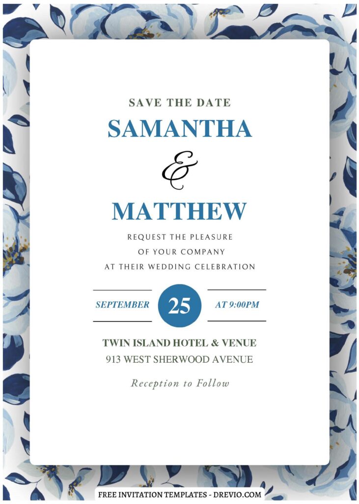 Invitation Template of (Free Editable PDF) Refreshing Foliage Wedding Invitation Templates 3