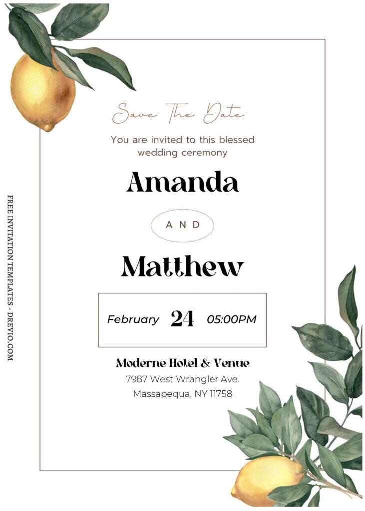 Invitation Template of (Free Editable PDF) Botanical Countryside Wedding Invitation Templates 1