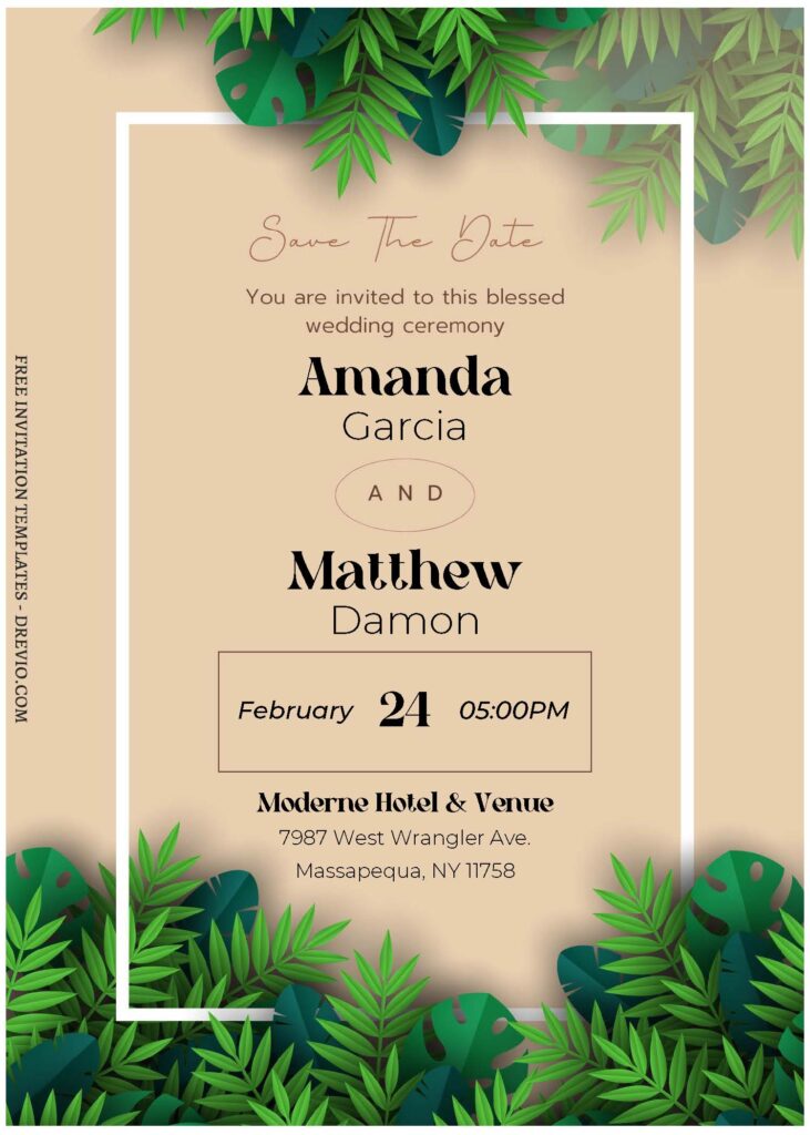 Invitation Template of (Free Editable PDF) Bright Spring & Summer Wedding Invitation Templates 1