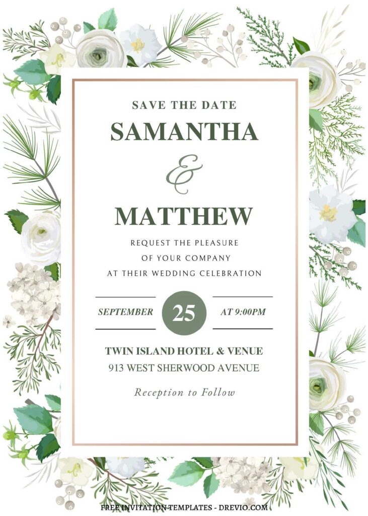 Invitation Template of (Free Editable PDF) Romantic Wisteria Wedding Invitation Templates 1