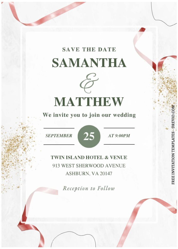(Free Editable PDF) Eco-Luxe Wedding Invitation Templates with rustic background
