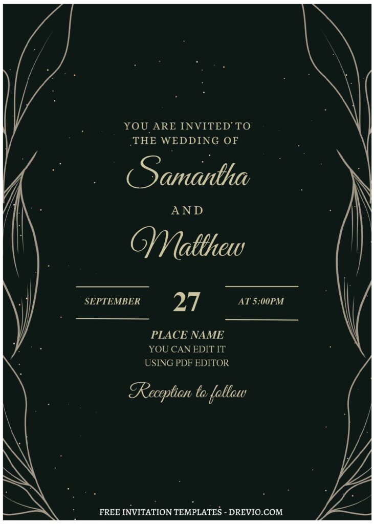 Invitation Template of (Free Editable PDF) Greenery Lace Wedding Invitation Templates 2