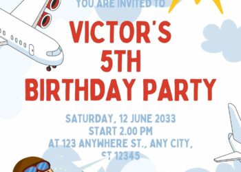 FREE Editable Carton Box Kids Birthday Invitation