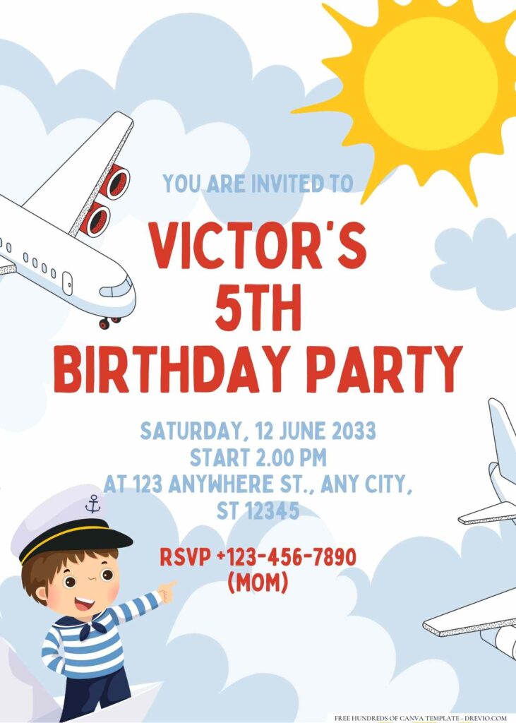 FREE Editable Carton Box Kids Birthday Invitation