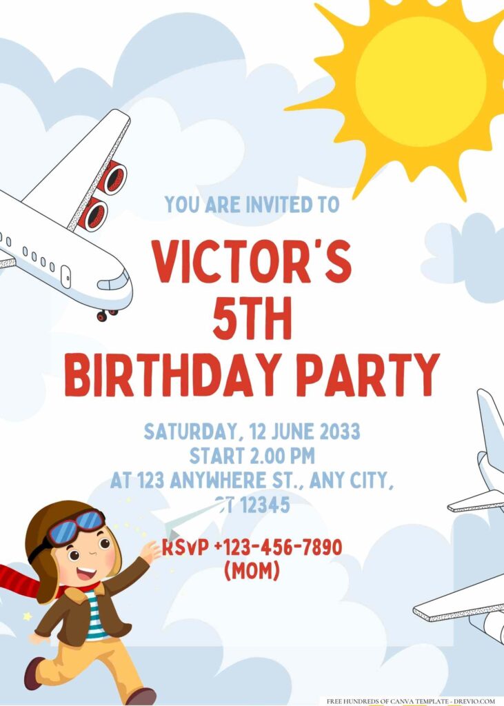 FREE Editable Carton Box Kids Birthday Invitation