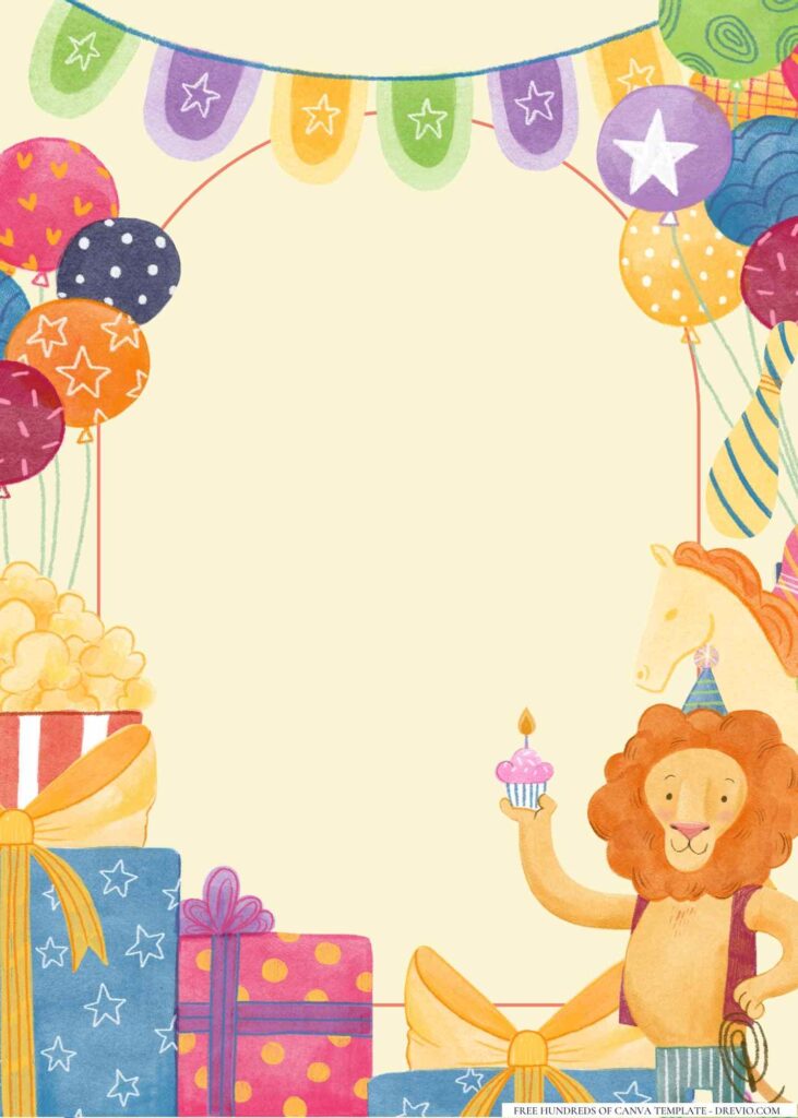 Invitation Template of 16+ Circus Party! Birthday Invitation Templates 7