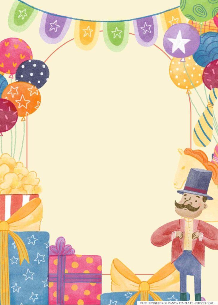 Invitation Template of 16+ Circus Party! Birthday Invitation Templates 1