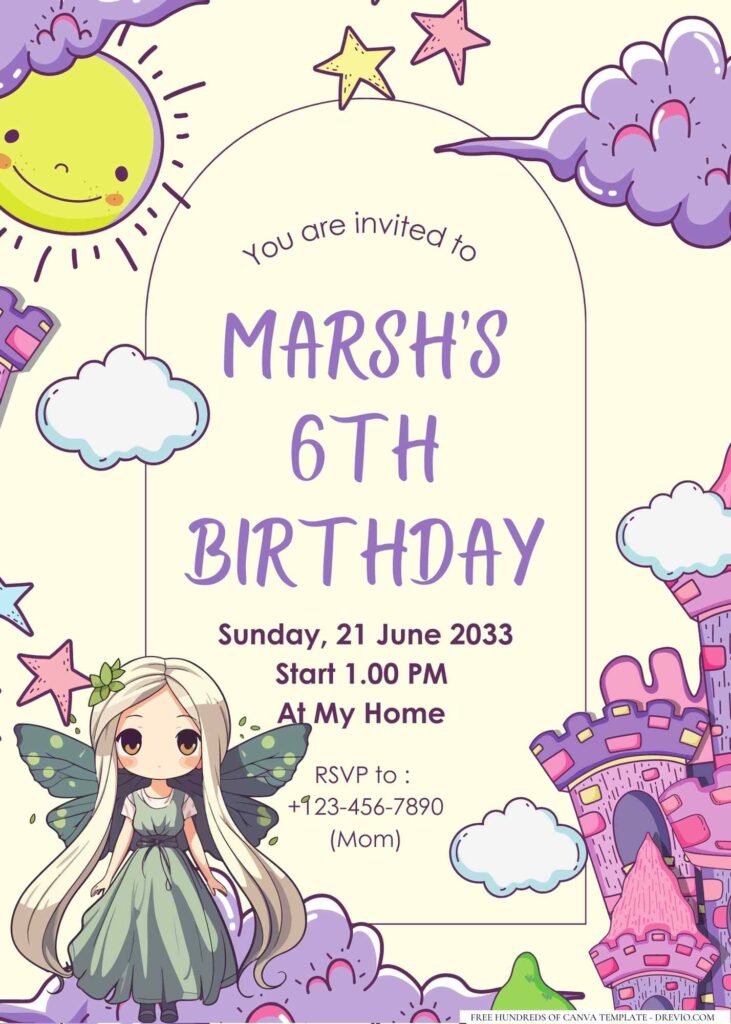 Invitation Template of 16+ Fairy Tale Birthday Invitation Templates 6