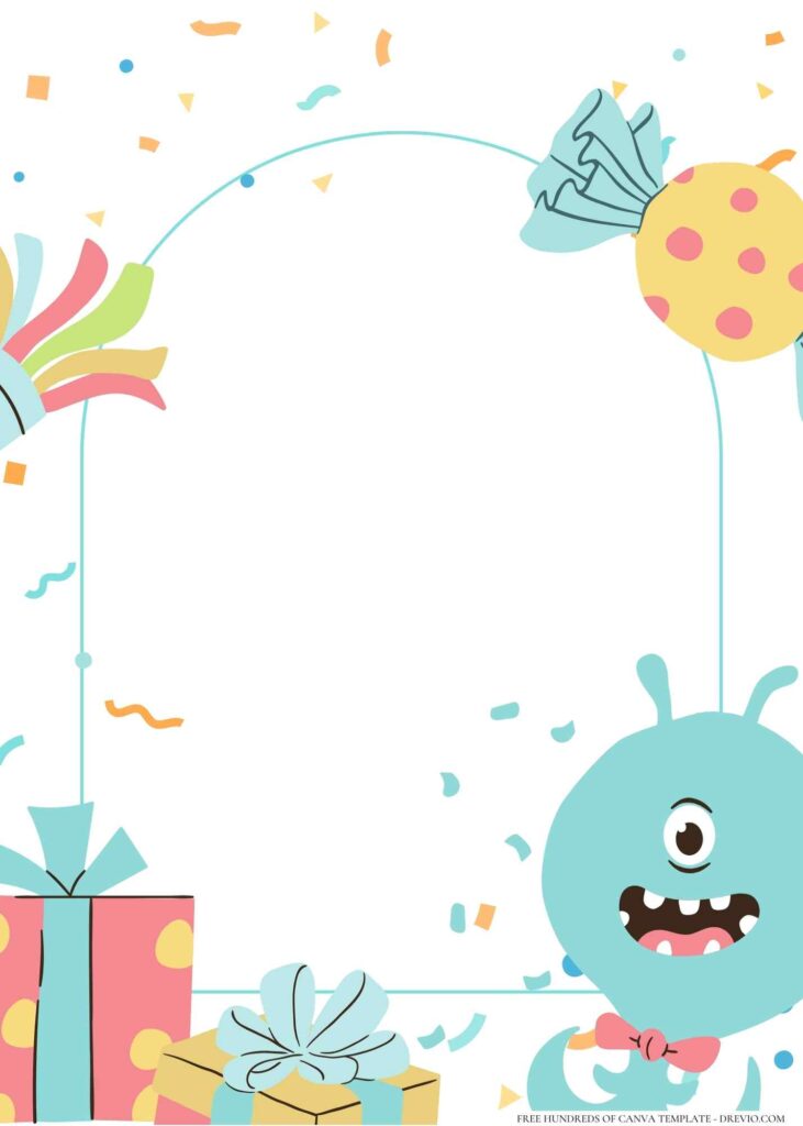 Invitation Template of 16+ Little Monster Birthday Invitation Templates 7