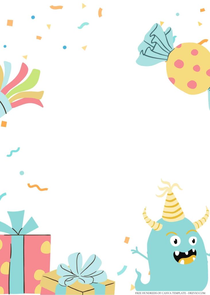 Invitation Template of 16+ Little Monster Birthday Invitation Templates 4