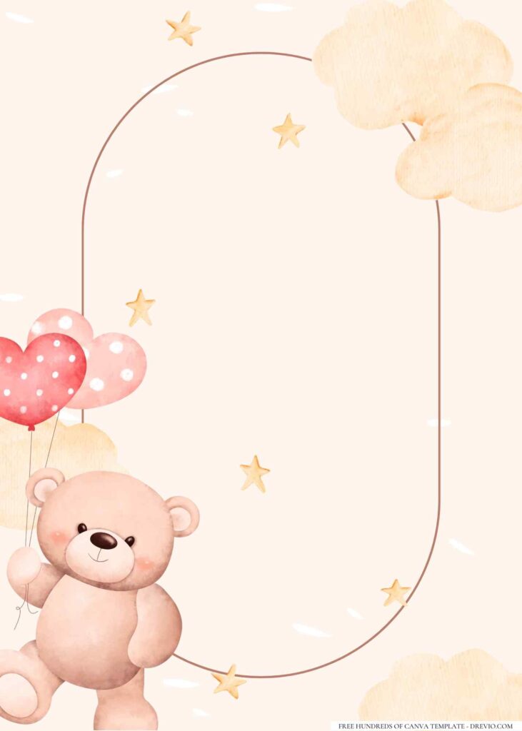 Invitation Template of 18+ Teddy Bear Girl Birthday Invitation Templates 7