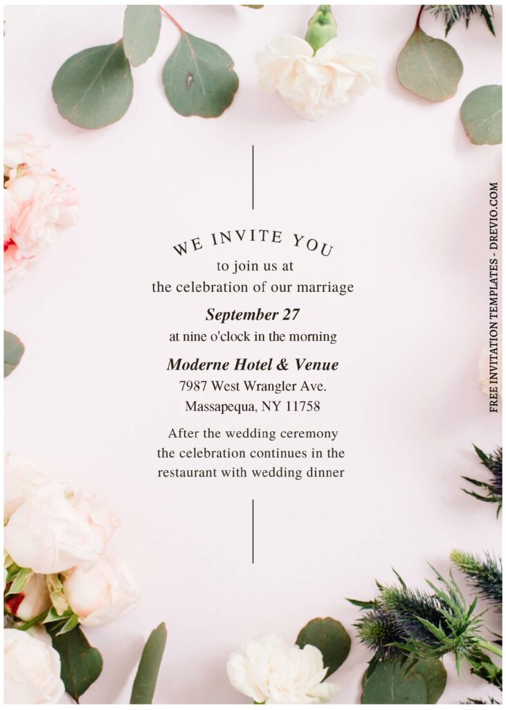 Invitation Template of (Free Editable PDF) Spring Inspired Wedding Invitation Templates 1