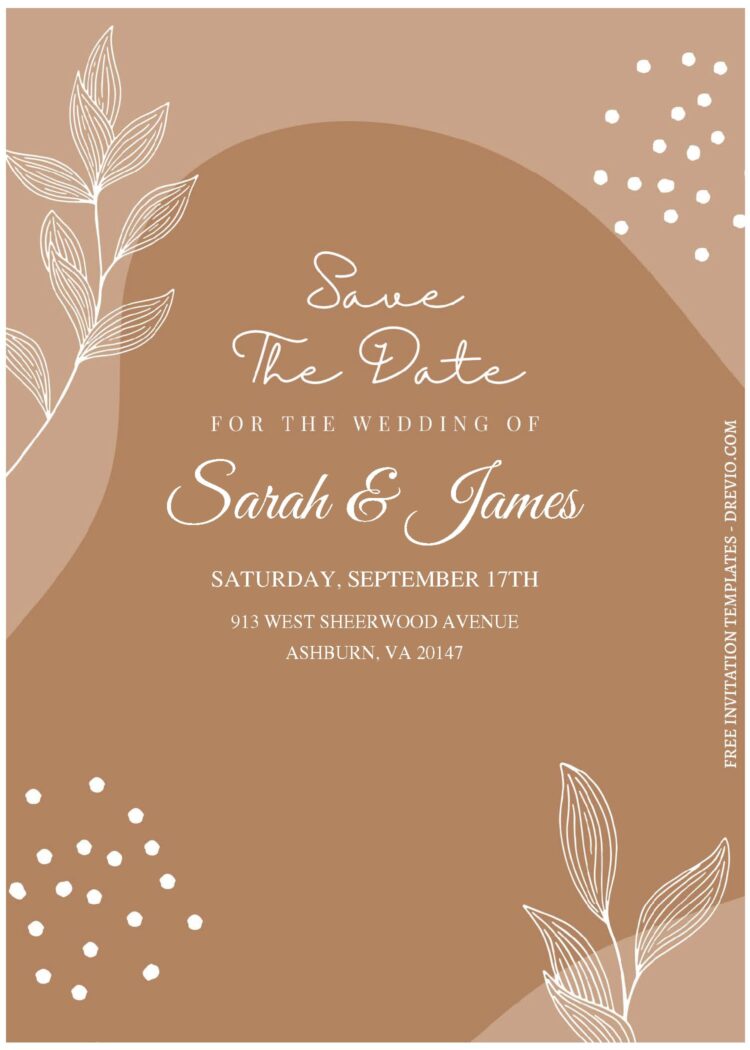 (Free Editable PDF) Minimalistic Bohemian Wedding Invitation Templates ...