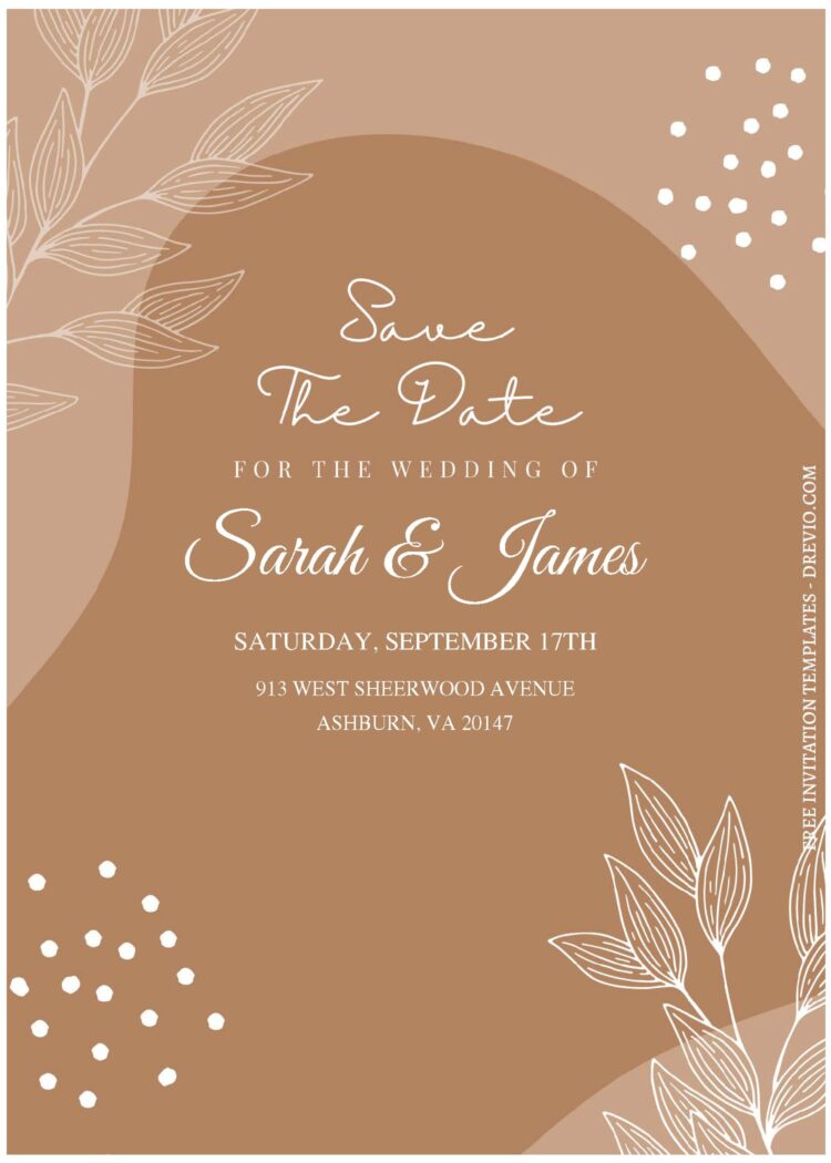 (Free Editable PDF) Minimalistic Bohemian Wedding Invitation Templates ...