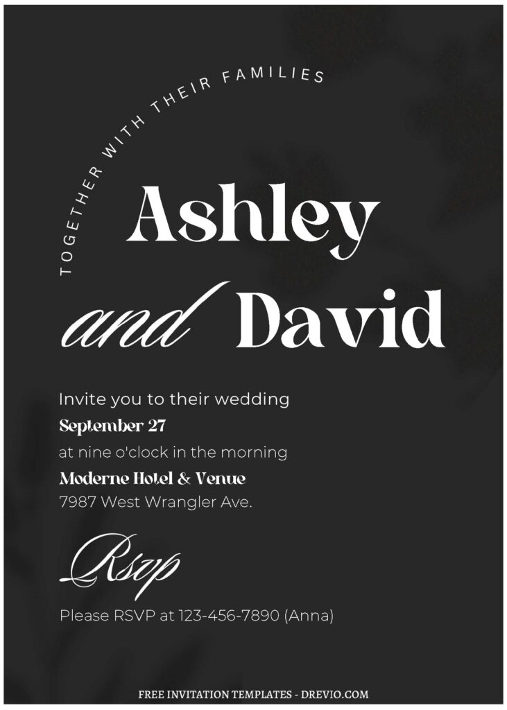 Invitation Template of (Free Editable PDF) Fabulous Typography Wedding Invitation Templates 2