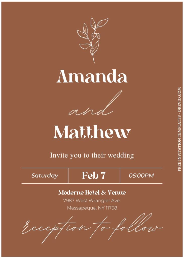 Invitation Template of (Free Editable PDF) Minimalist Hand Lettered Wedding Invitation Templates 2