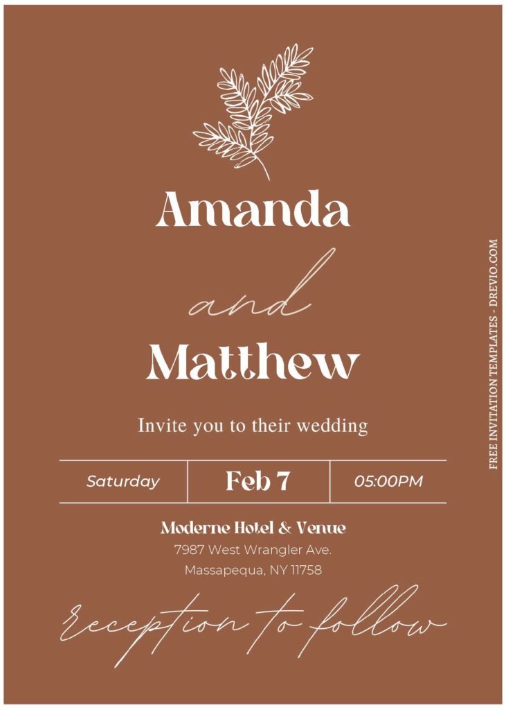 Invitation Template of (Free Editable PDF) Minimalist Hand Lettered Wedding Invitation Templates 1