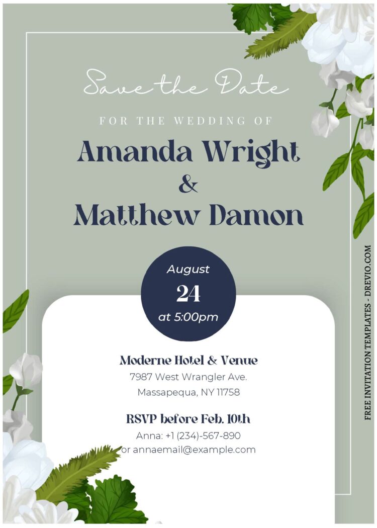 (Free Editable PDF) Modern & Chic Wedding Invitation Templates ...