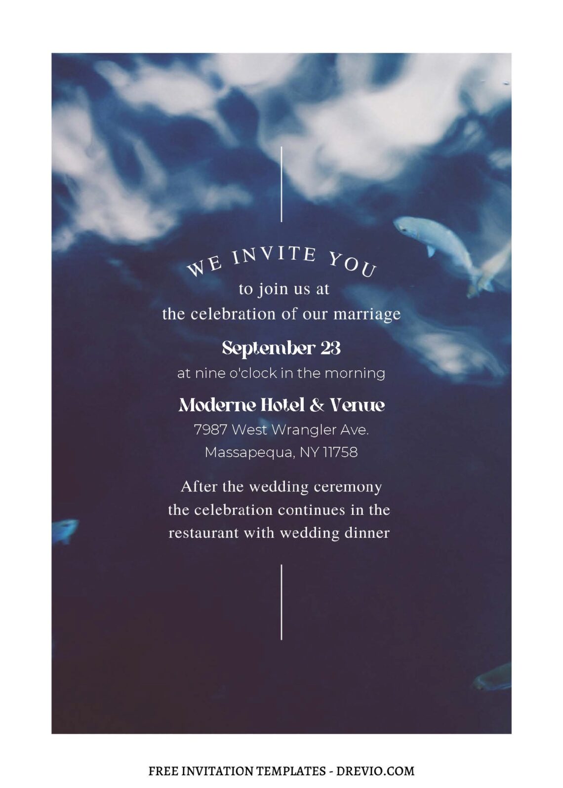 (Free Editable PDF) Beautiful Seaside Beach Wedding Invitation Templates A