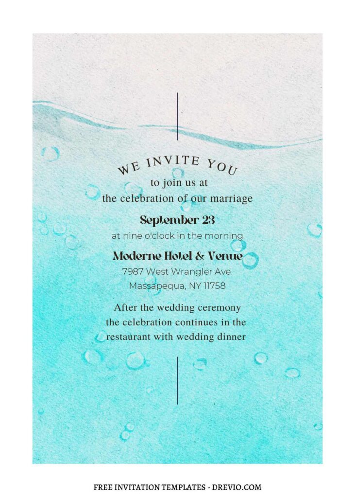 Invitation Template of (Free Editable PDF) Beautiful Seaside Beach Wedding Invitation Templates 1