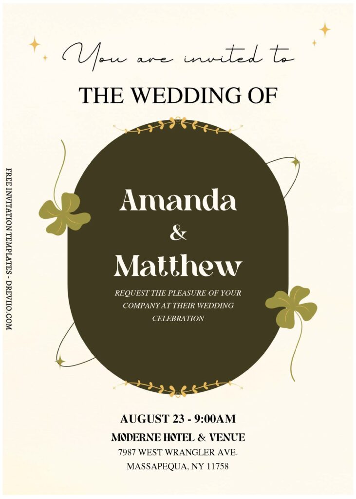 (Free Editable PDF) Stylish And Contemporary Wedding Invitation Templates C