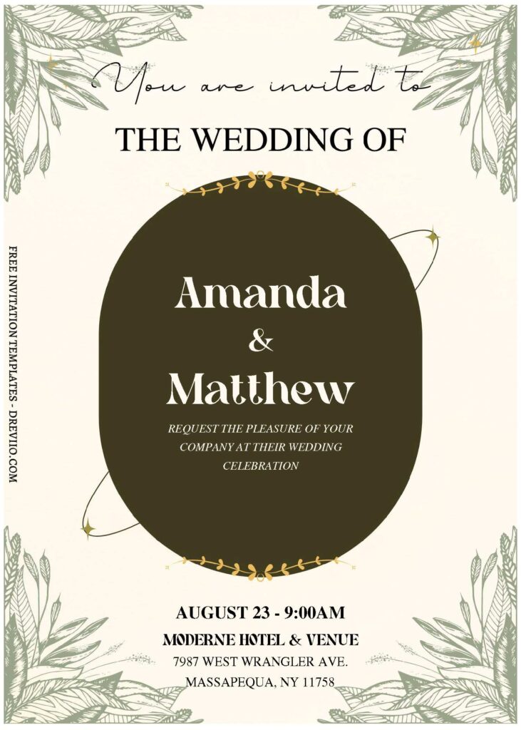 Invitation Template of (Free Editable PDF) Stylish And Contemporary Wedding Invitation Templates 1