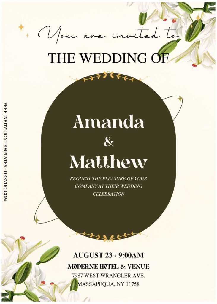 (Free Editable PDF) Stylish And Contemporary Wedding Invitation Templates A