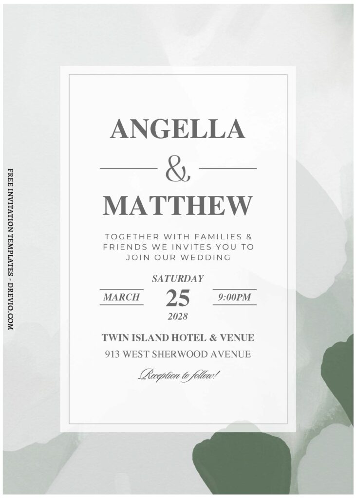 Invitation Template of (Free Editable PDF) Stylish Abstract Wedding Invitation Templates 1