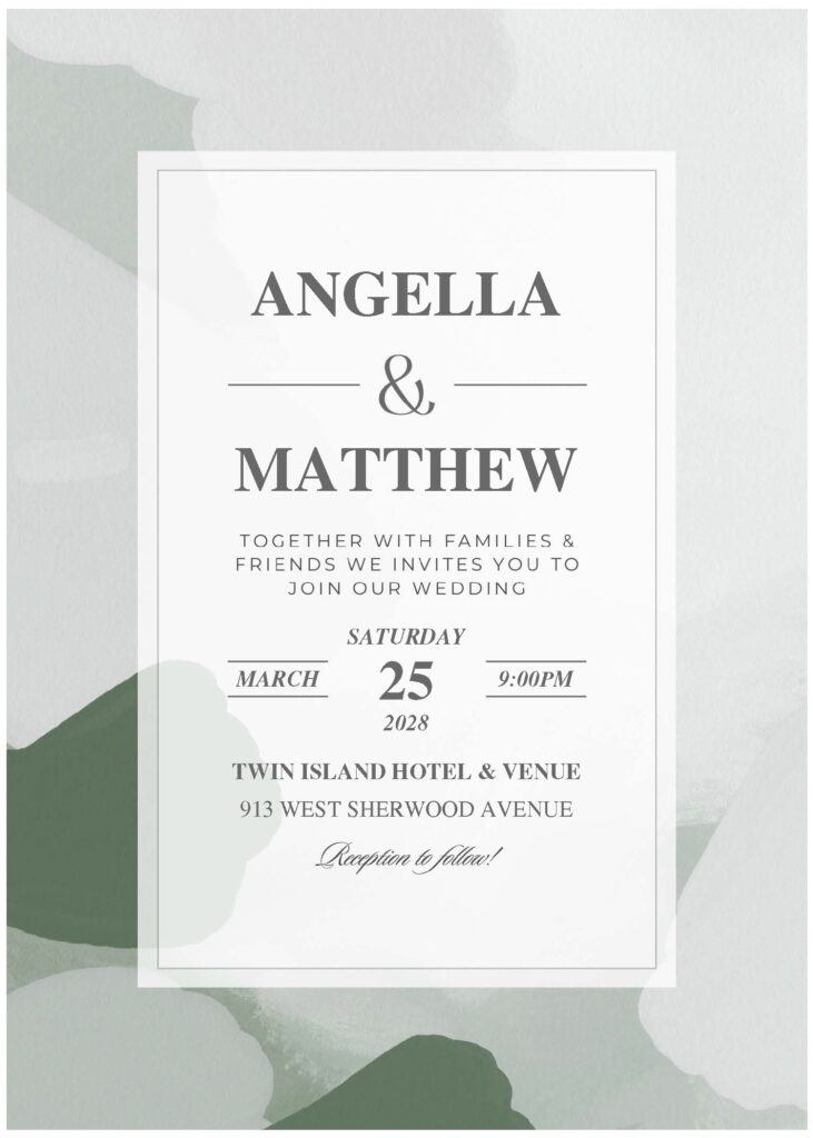 Invitation Template of (Free Editable PDF) Stylish Abstract Wedding Invitation Templates 3